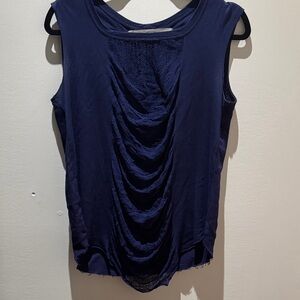 Raquel Allegra Deep Blue Tank Top